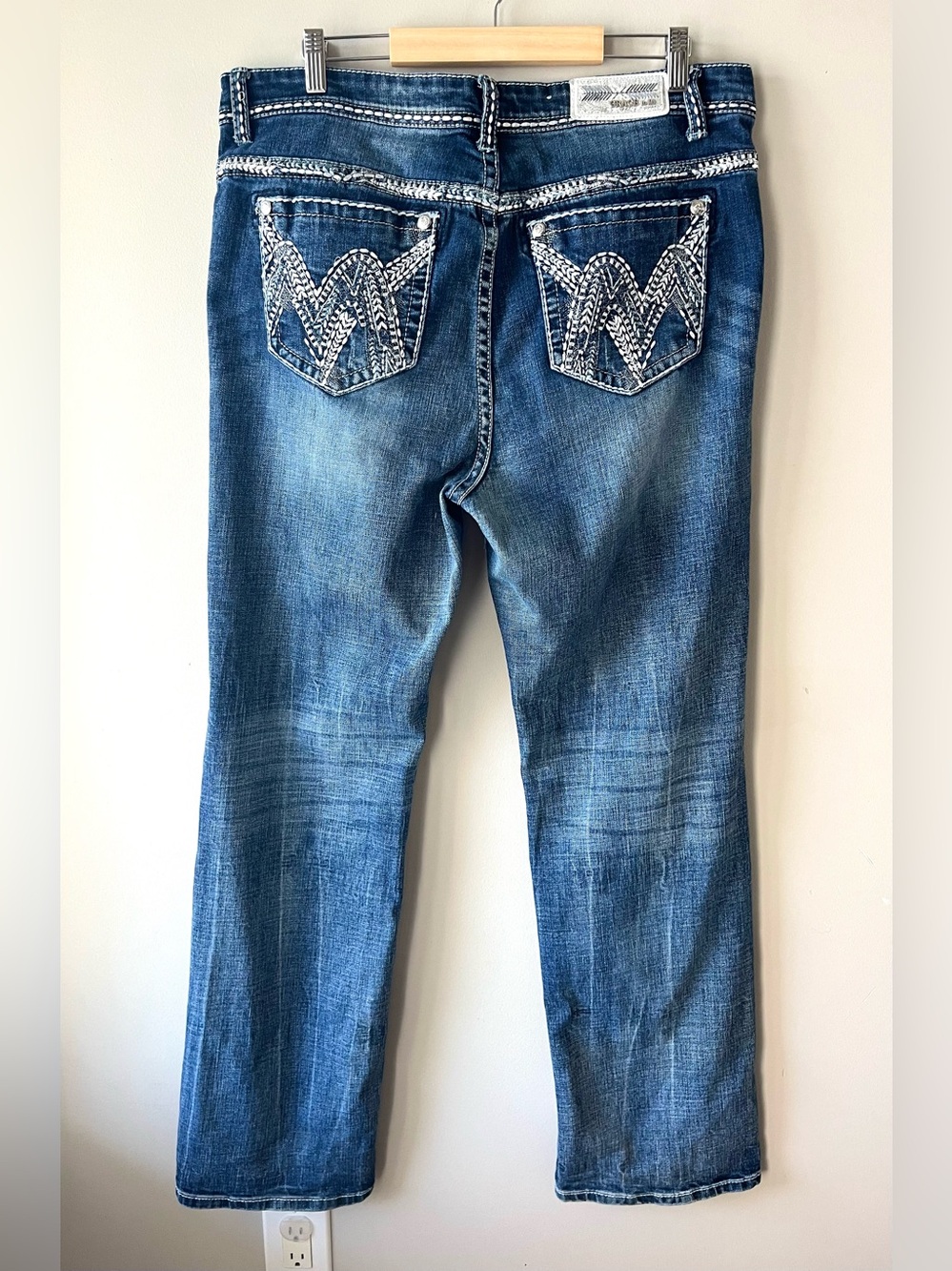 Grace in LA Embellished Bootcut Jeans Women's Size 17 Medium Wash -Western Ride - Picture 7 of 11